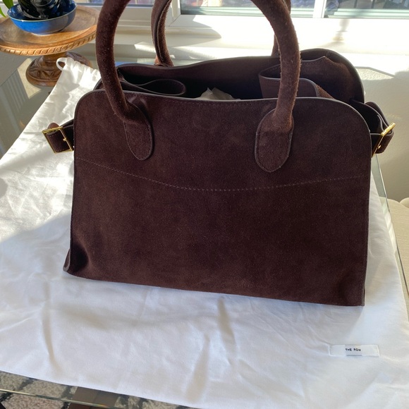 The Row Inspired Margaux Genuine Suede Bag Large - Picture 16 of 16